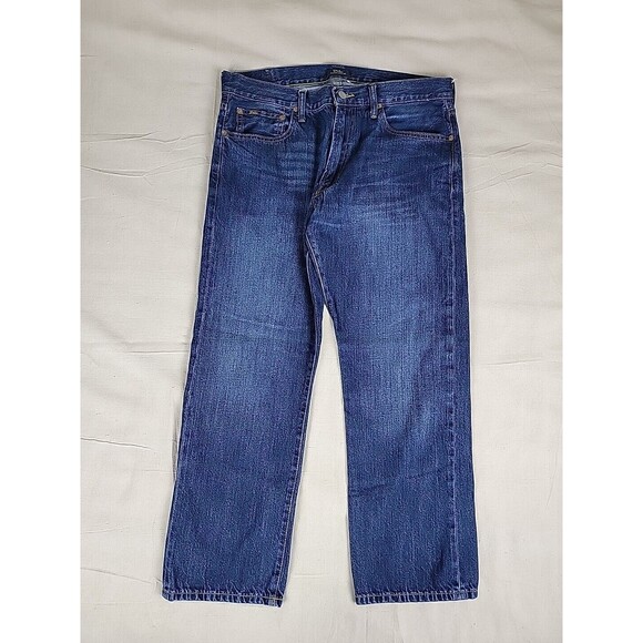 Polo Ralph Lauren Jeans Mens 34 35x28.5 Straight Blue Mid Rise Preppy Stretch - Picture 1 of 16